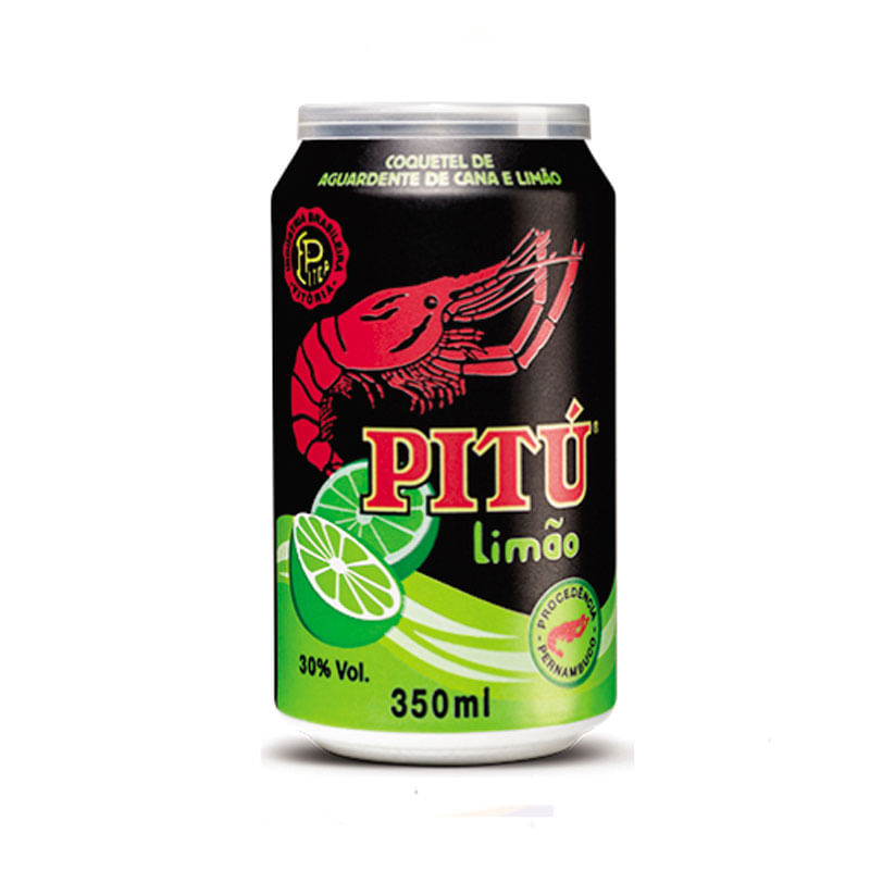 Aguardente Pitu Limão Lata 350ml