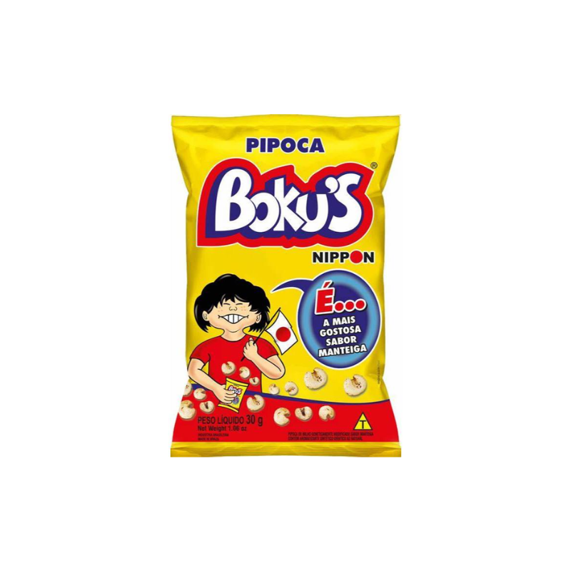 Pipoca Bokus Salgada 30g Sabor Manteiga