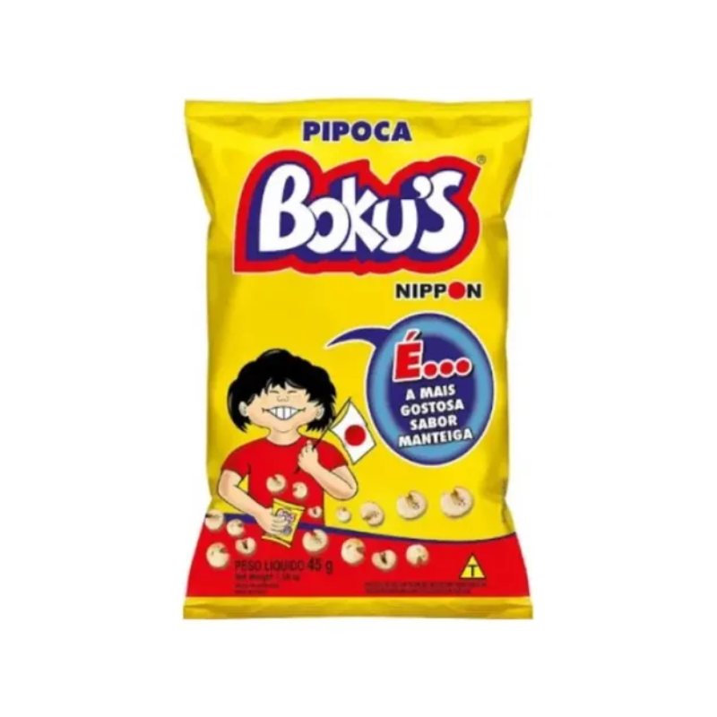 Pipoca Bokus Salgada 45g Sabor Manteiga
