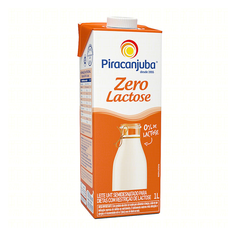 Leite UHT Piracanjuba Semi Zero Lactose 1L