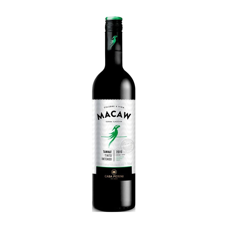 Vinho Tinto Demi-Sec Tannat Macaw 750ml