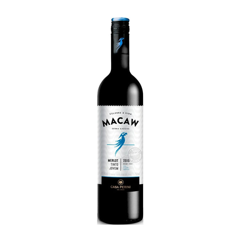 Vinho Tinto Demi-Sec Merlot Macaw 750ml