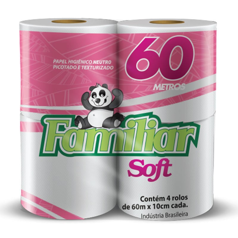 Papel Higiênico Familiar 60m 4 Rolos