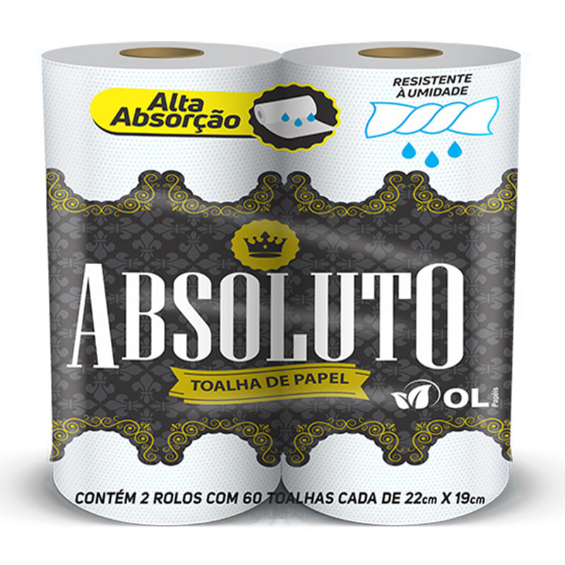 Papel Toalha Absoluto 60 Folhas