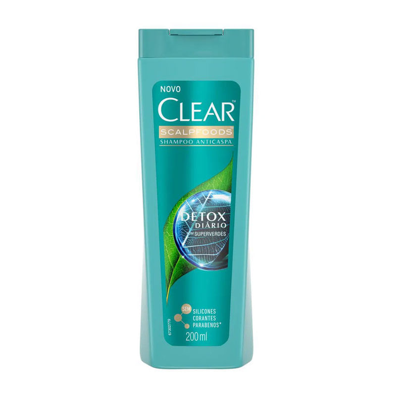 Shampoo Clear Women Anticaspa Detox Diário 200ml