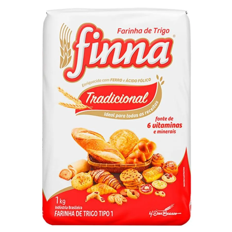 Farinha de Trigo Finna sem Fermento Papel 1kg