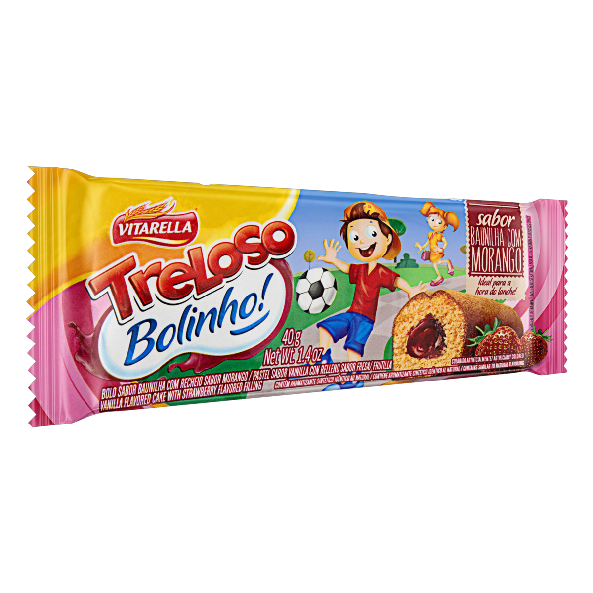 Bolinho Treloso 40g Baunilha com Morango