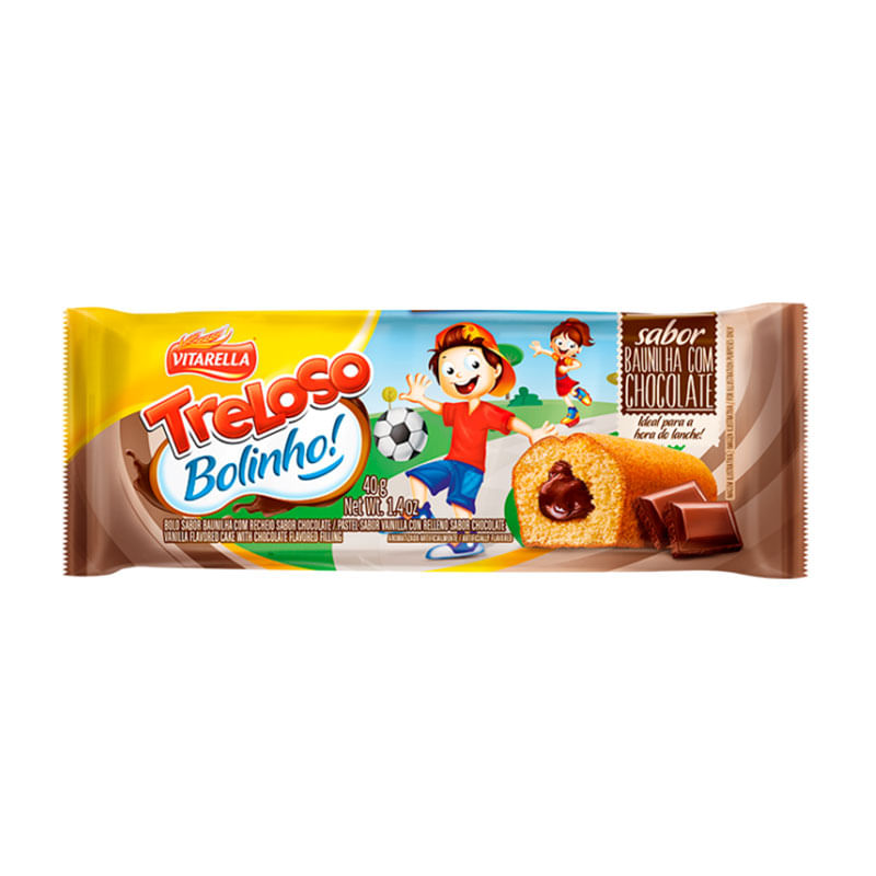 Bolinho Treloso 40g Baunilha com Chocolate