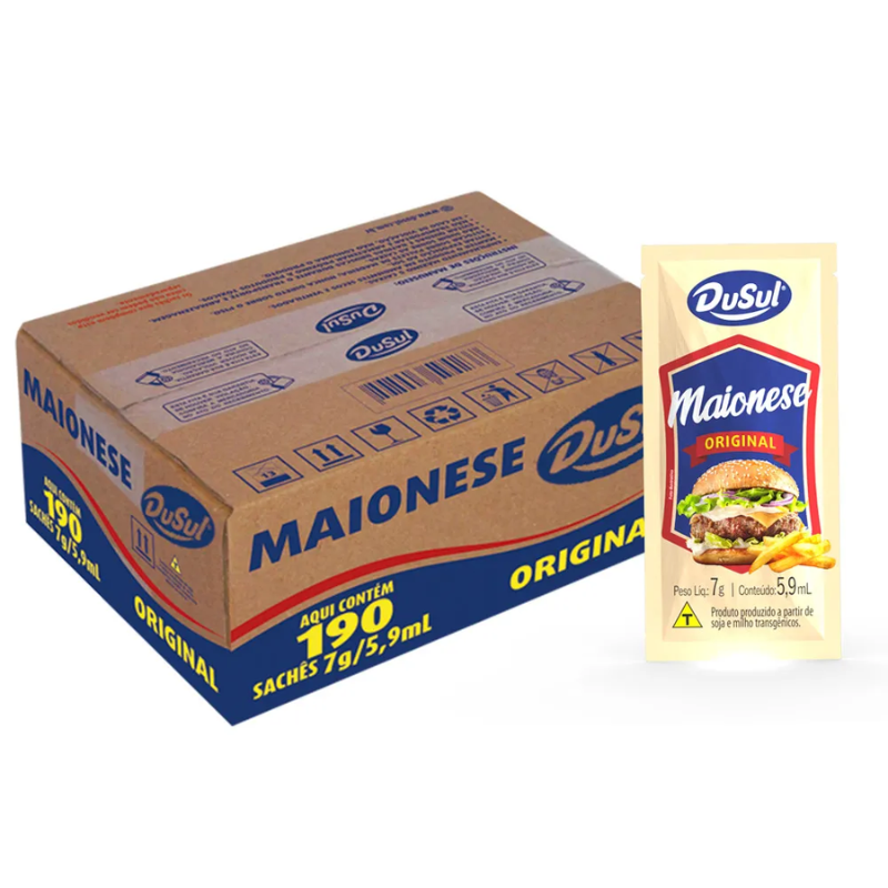 Maionese Dusul Sachê 7g Com 190un