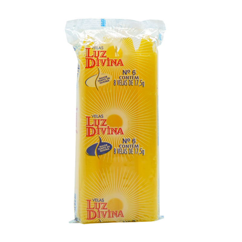 Vela Guanabara Luz Divina N6 17g Amarela 