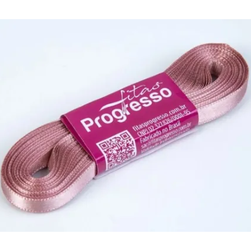 Fita Progresso Cetim 10m CF001 7mm 1143 Rosa Velho