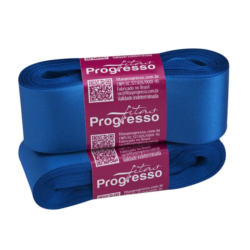 Fita Progresso Cetim CF009 38mm 214 Azul Royal