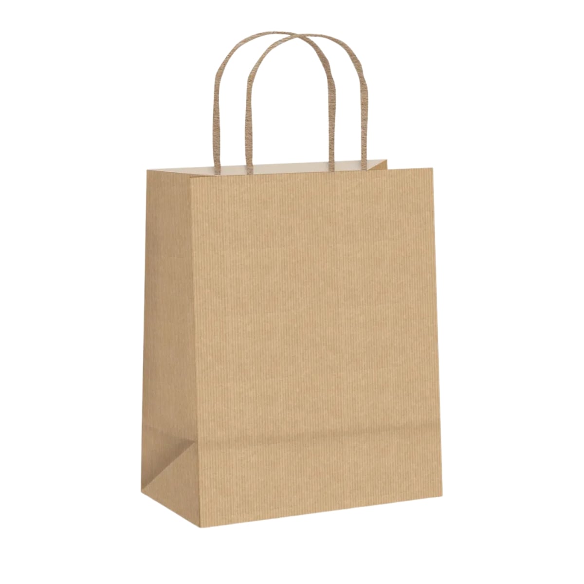Sacola de Papel Cromus Pardo P 21,5cmX15cmX8cm