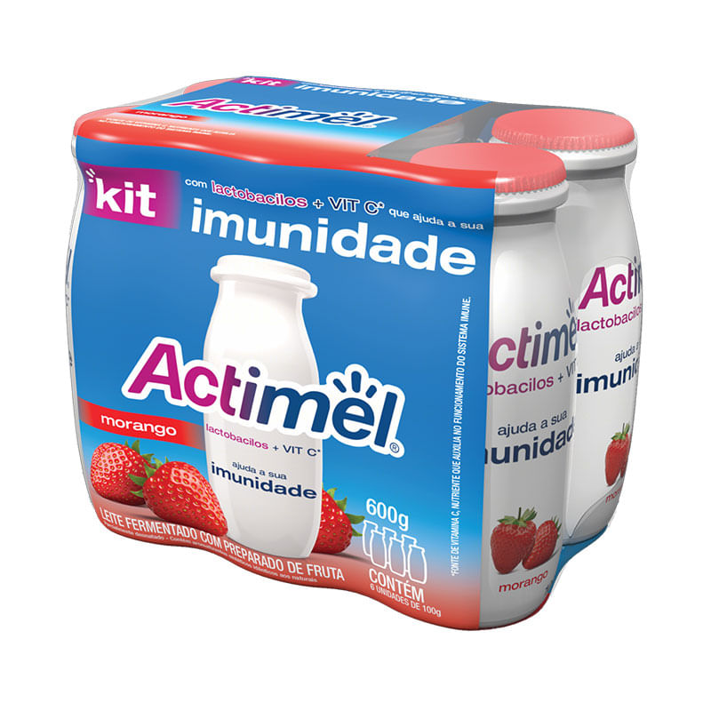 Iogurte Actimel Morango Danone 6X100g