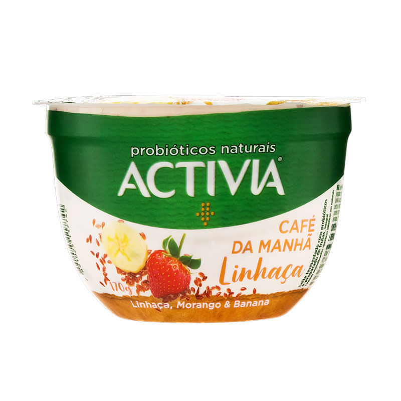 Iogurte Activia Café da Manhã Morango Banana Danone 170g