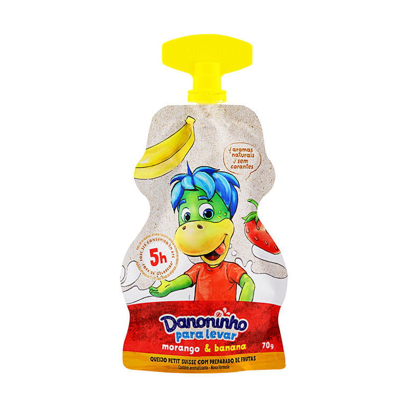 Iogurte Danoninho para Levar Morango Banana Danone 70g