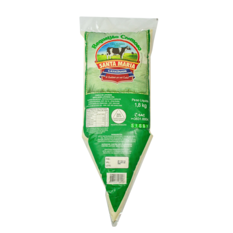 Requeijão Cremoso Santa Marta 1,8kg