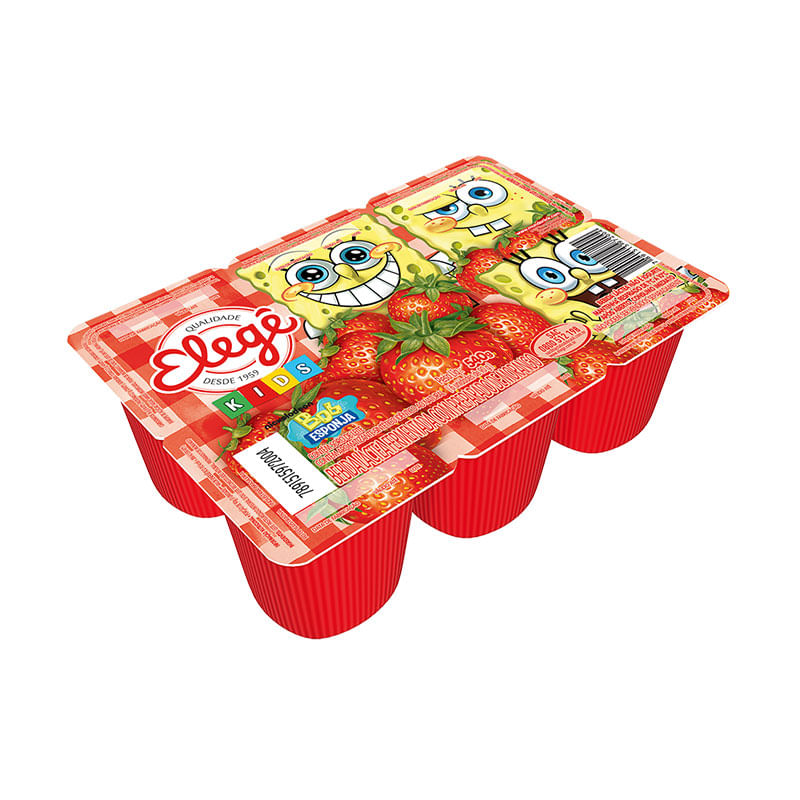 Bebida Lactea Fermentanda Polpa Morango Bob Esponja 540g Elege