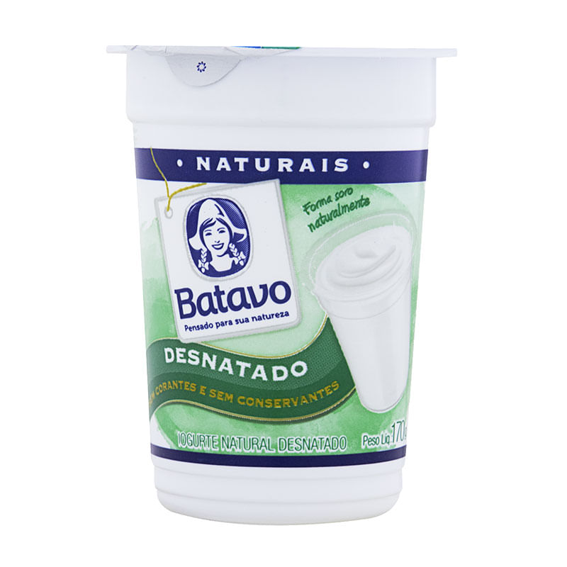 Iogurte Natural Batavo Desnatado 170g