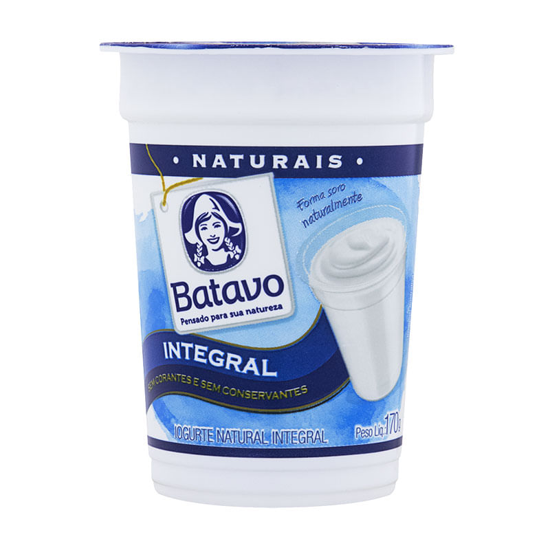 Iogurte Natural Batavo Integral 170g