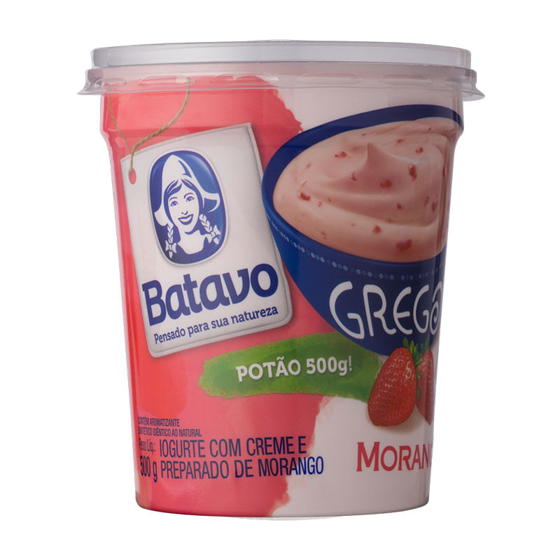 Iogurte Grego Batavo 500g Morango