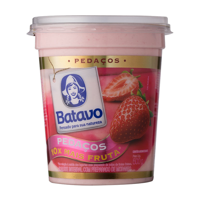 Iogurte Pedaços de Frutas Batavo Morango 500g