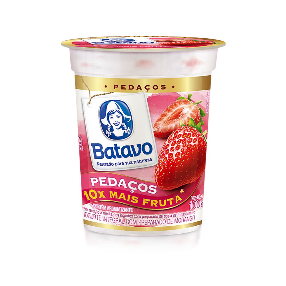 Iogurte Pedaços de Frutas Batavo Morango 100g