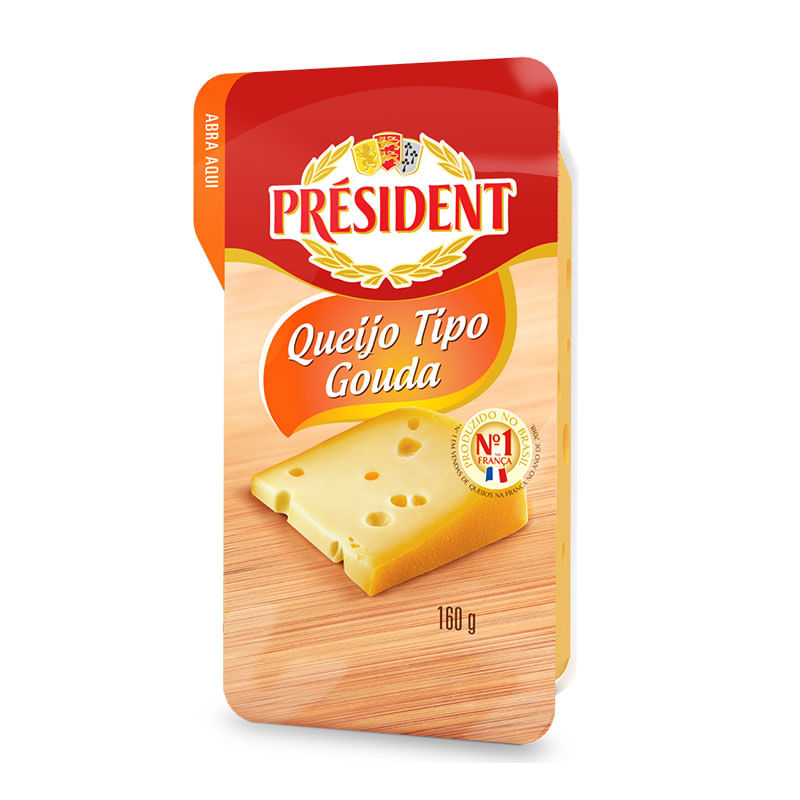 Queijo Gouda Fracionado Presidente 160g