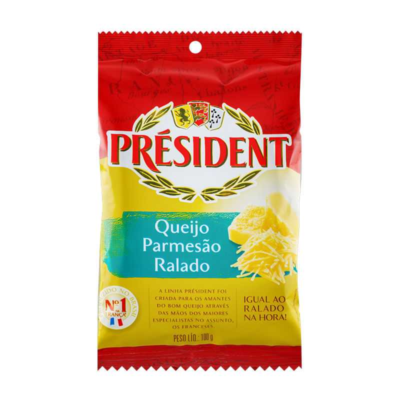 Queijo Parmesão Ralado President 100g