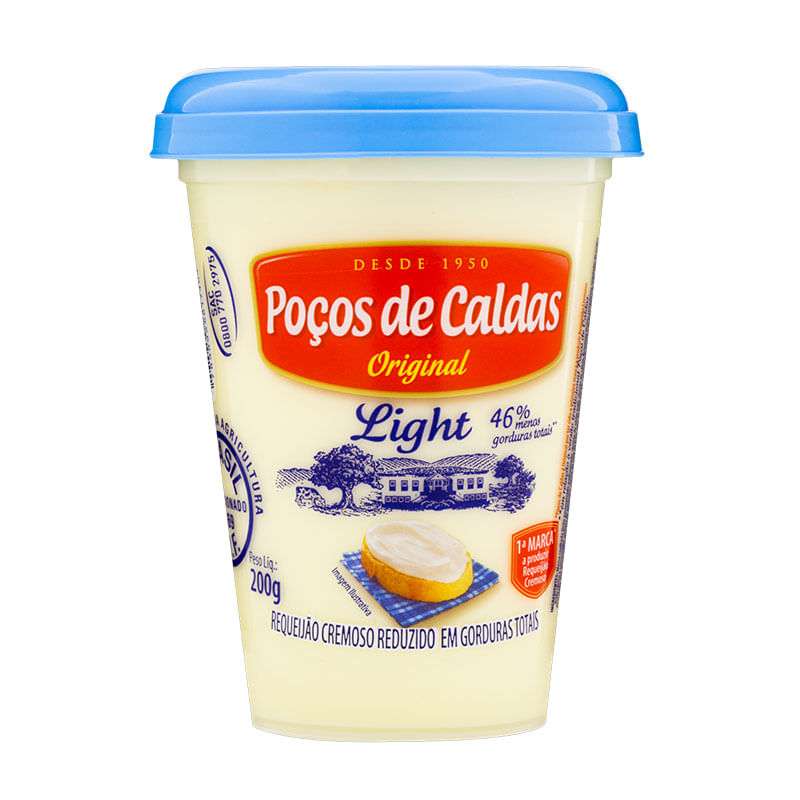Requeijão Poços de Caldas Ligth 200g