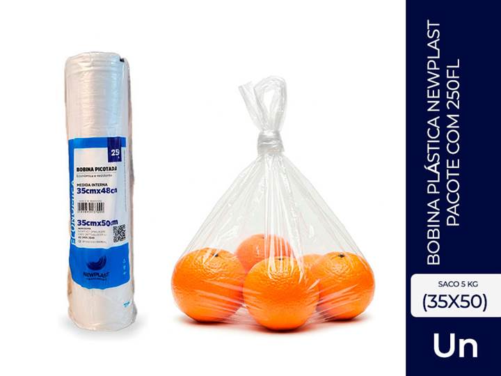 Sacos Picotados 34X50cm Newplast 5kg com 250un
