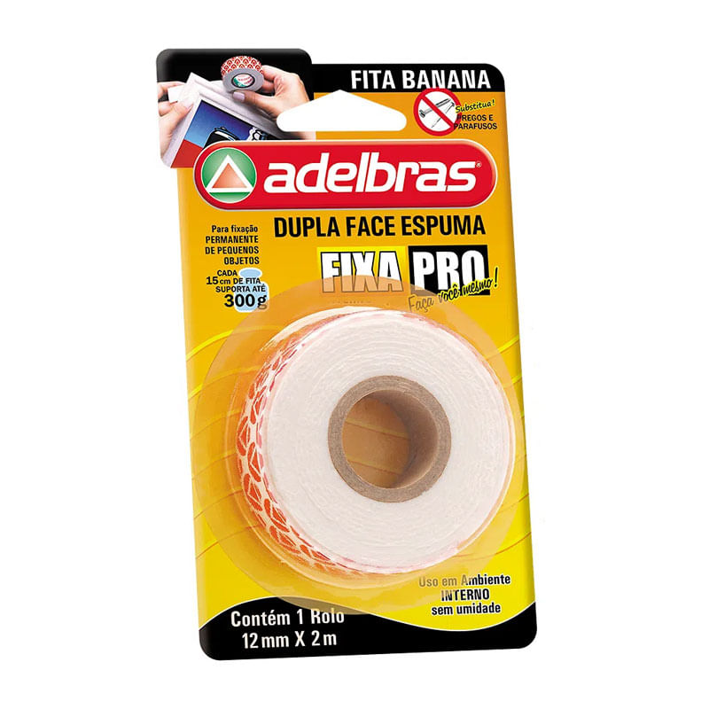 Fita Dupla Face Aldebras 12mmx2m Espuma 1 Unidade