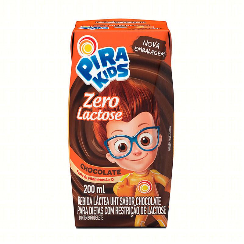 Achocolatado Pirakids Zero Lactose Chocolate 200ml