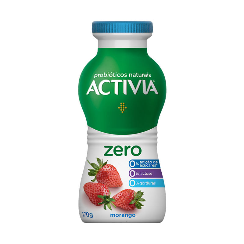 Iogurte Activia Líquido Zero Lactose Morango Danone 170g