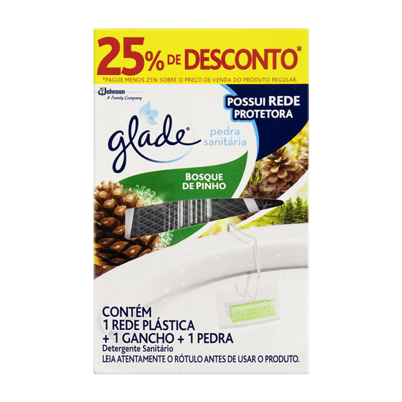 Pedra Sanitaria Glade 25g Pinho 25% Gratis