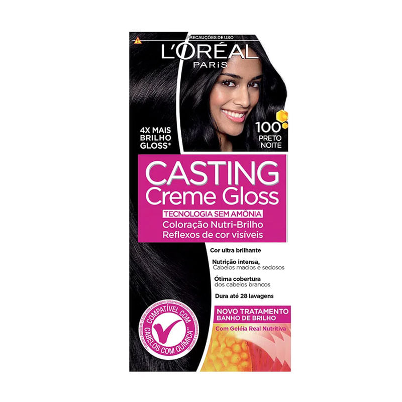 Tintura Loreal Casting 100 Preto Noite