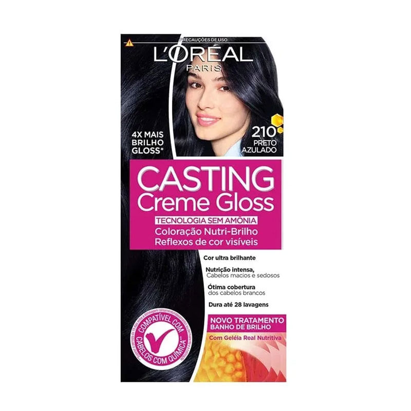 Tintura Loreal Casting 210 Preto Azul