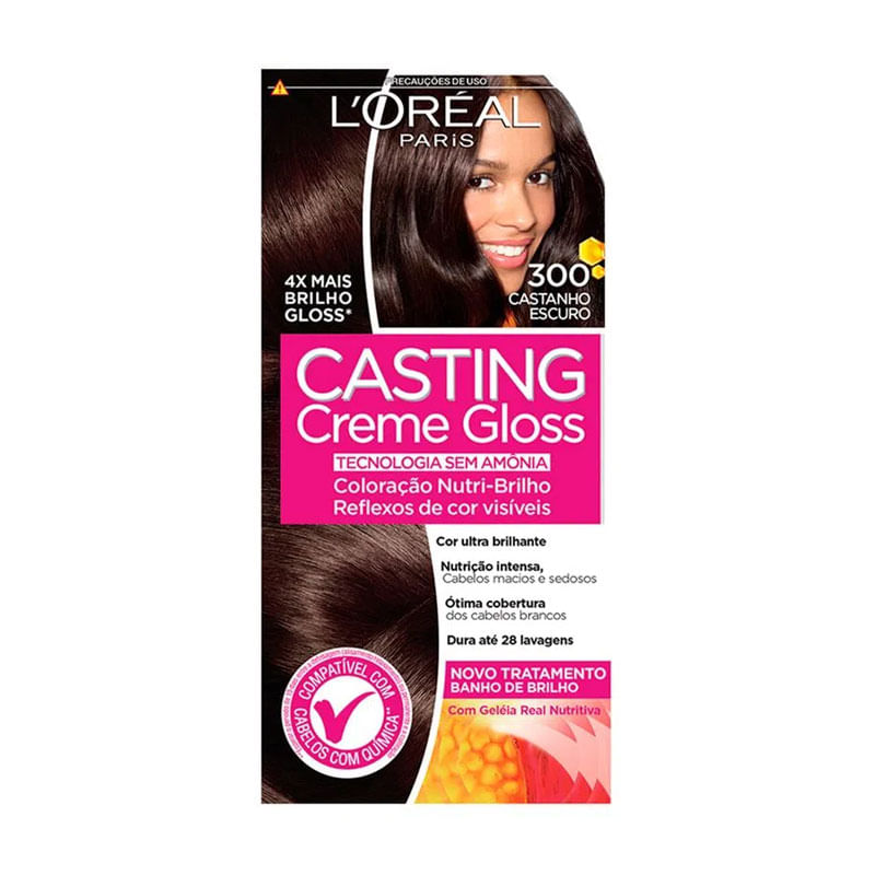 Tintura Loreal Casting 300 Castanho Escuro