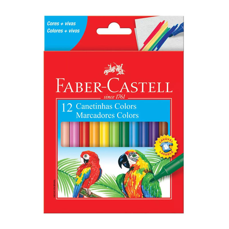 Lápis Hidrocor Faber Castell 12 Unidades