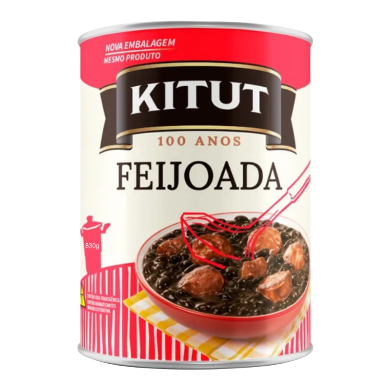 Feijoada Kitut Lata 830g Cilindro