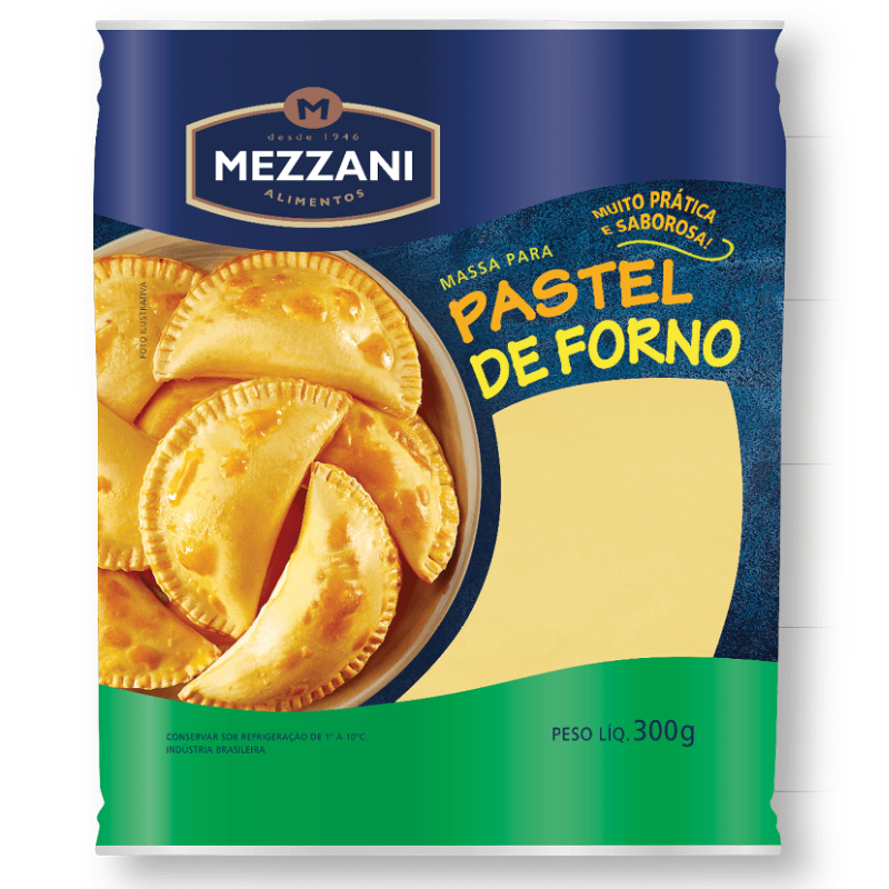 Massa Mezzani para Pastel de Forno 300g