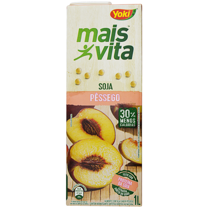 Suco Yoki com Soja Pêssego 1L