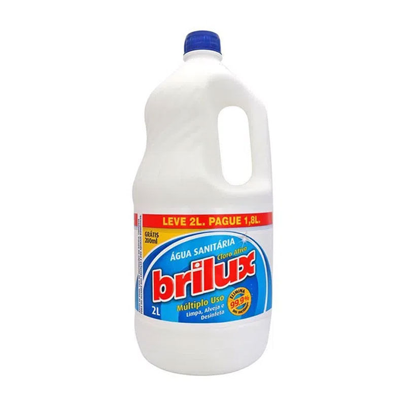 Água Sanitária Brilux Leve2L Pague1,8L
