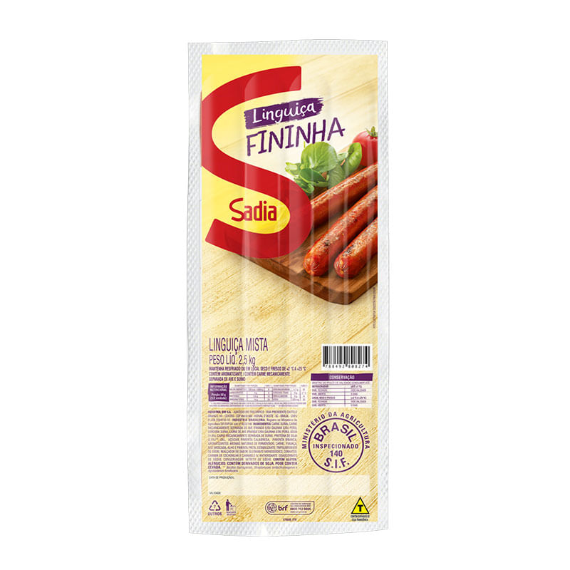 Linguiça Fininha Mista Sadia - Aprox. 300g