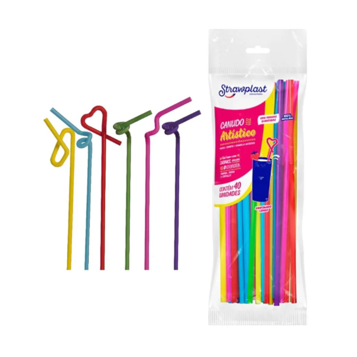 Canudo Strawplast CS235 Artistico