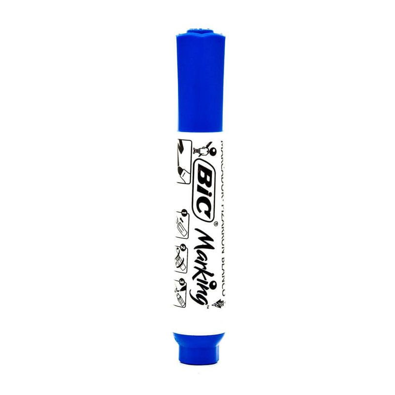 Marcador Para Quadro Branco Azul Recarregável Marking Bic 1x1 Unidade