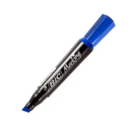 Parcador Permanente Azul Recarregável Marking Bic 1x1Unidade