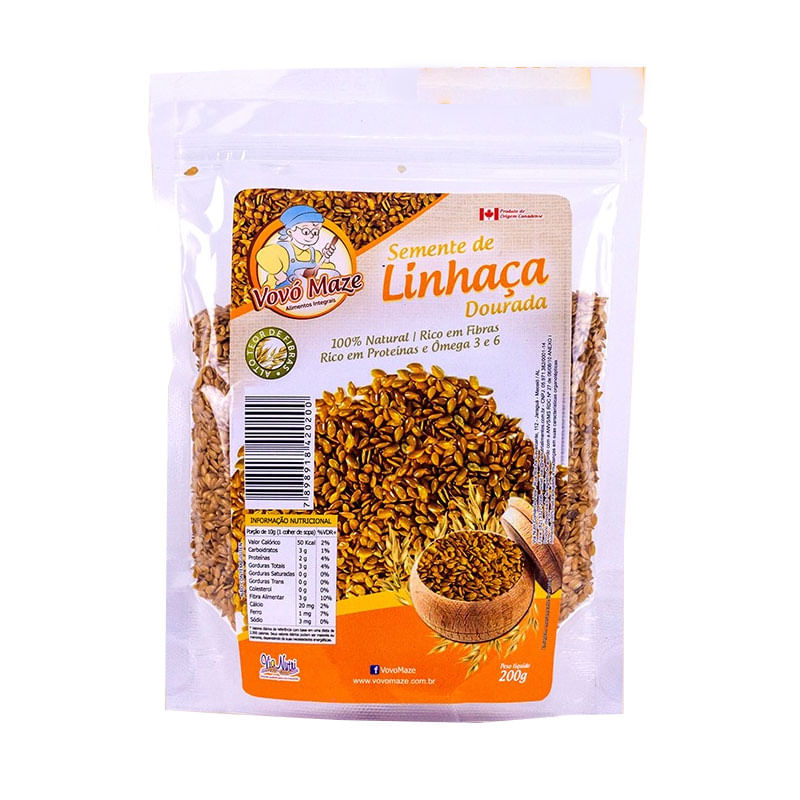 Semente de Linhaça Dourada Vovó Maze 200g