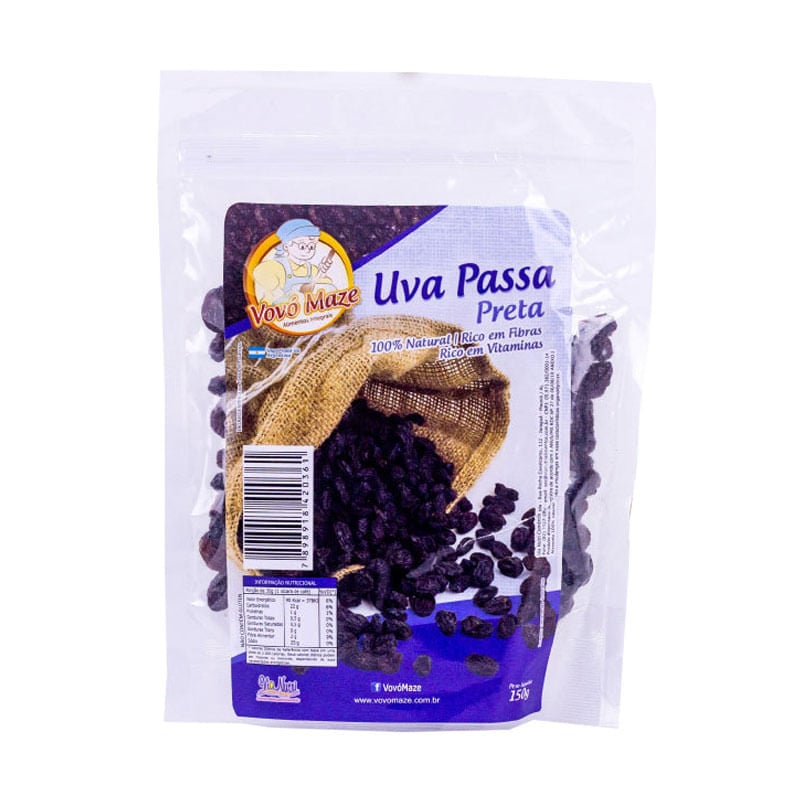 Uva Passa Argentina 150g Preta