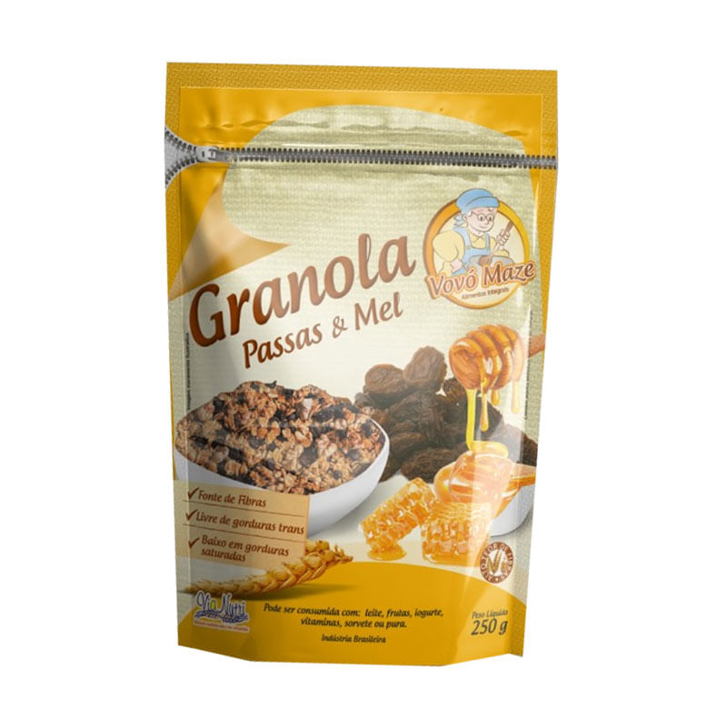 Granola Passas e Mel Vovó Maze 250g